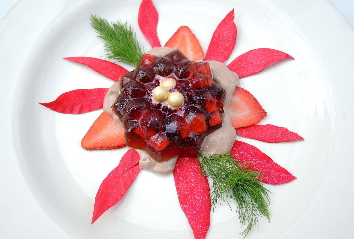 Gelatina de jerez y flor de nochebuena Blog Xochitla